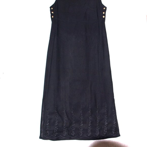 JA Studio Long Black Dress Size Medium - Picture 6 of 11